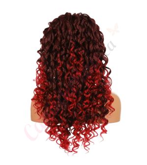 G1611075-v3 - Long Ombre Red Synthetic Hair Wig [FINAL SALE]