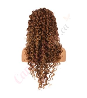 G1611197-v3 - Long Honey Brown Synthetic Hair Wig [FINAL SALE]