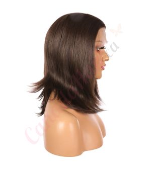 G1611229-v3 - Short Brunette Brown Synthetic Hair Wig [FINAL SALE]