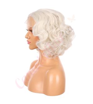 G1707304C-v3 - Short Grey Synthetic Hair Wig [FINAL SALE]