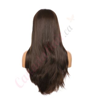 X1707456-v4 - Long Brown Synthetic Hair Wig  [FINAL SALE]