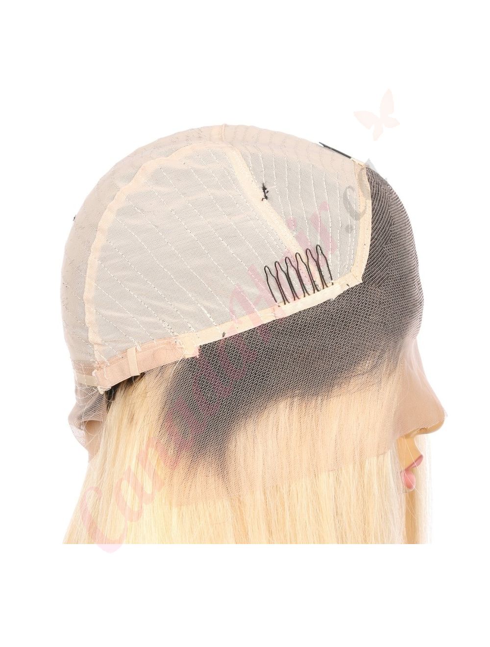 16 1BT 613 bob Ombre Blonde Remy Human Hair Short Wig 16inch Square Cut Bob Canada Hair