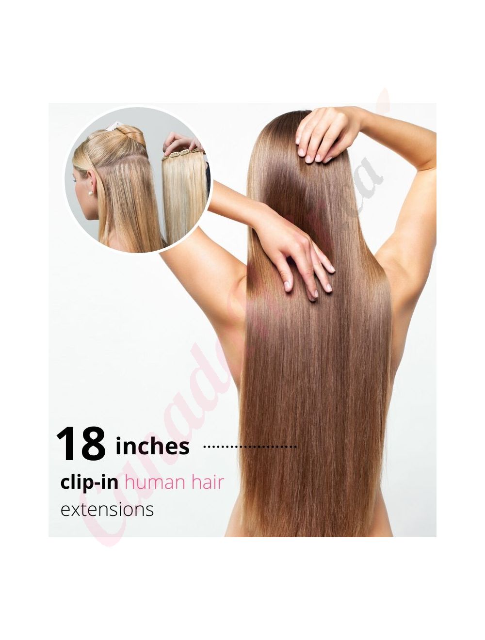 18 Inch Clip ins Human Hair