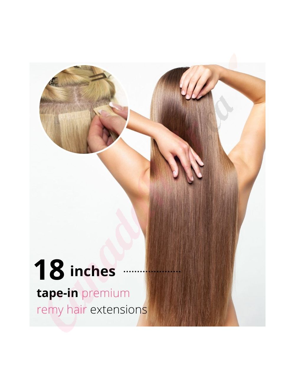 Tape in Extensions Black Brown Premium Remy Human Hair 18 inches Canada Hair