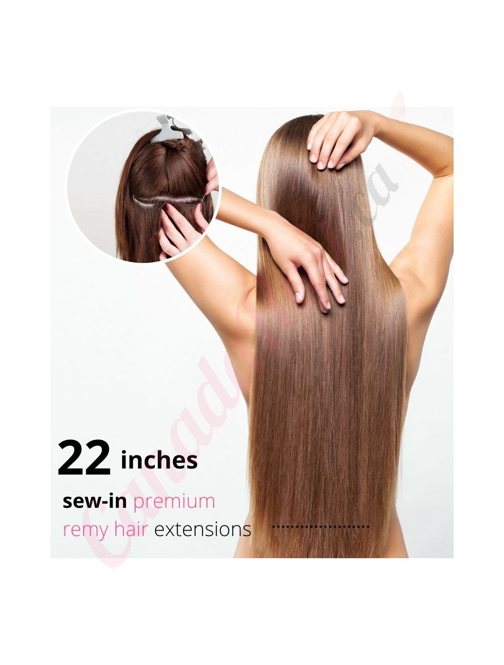 Sew in Extensions Chocolate Brown Premium Remy Human Hair 22 inches Canada Hair