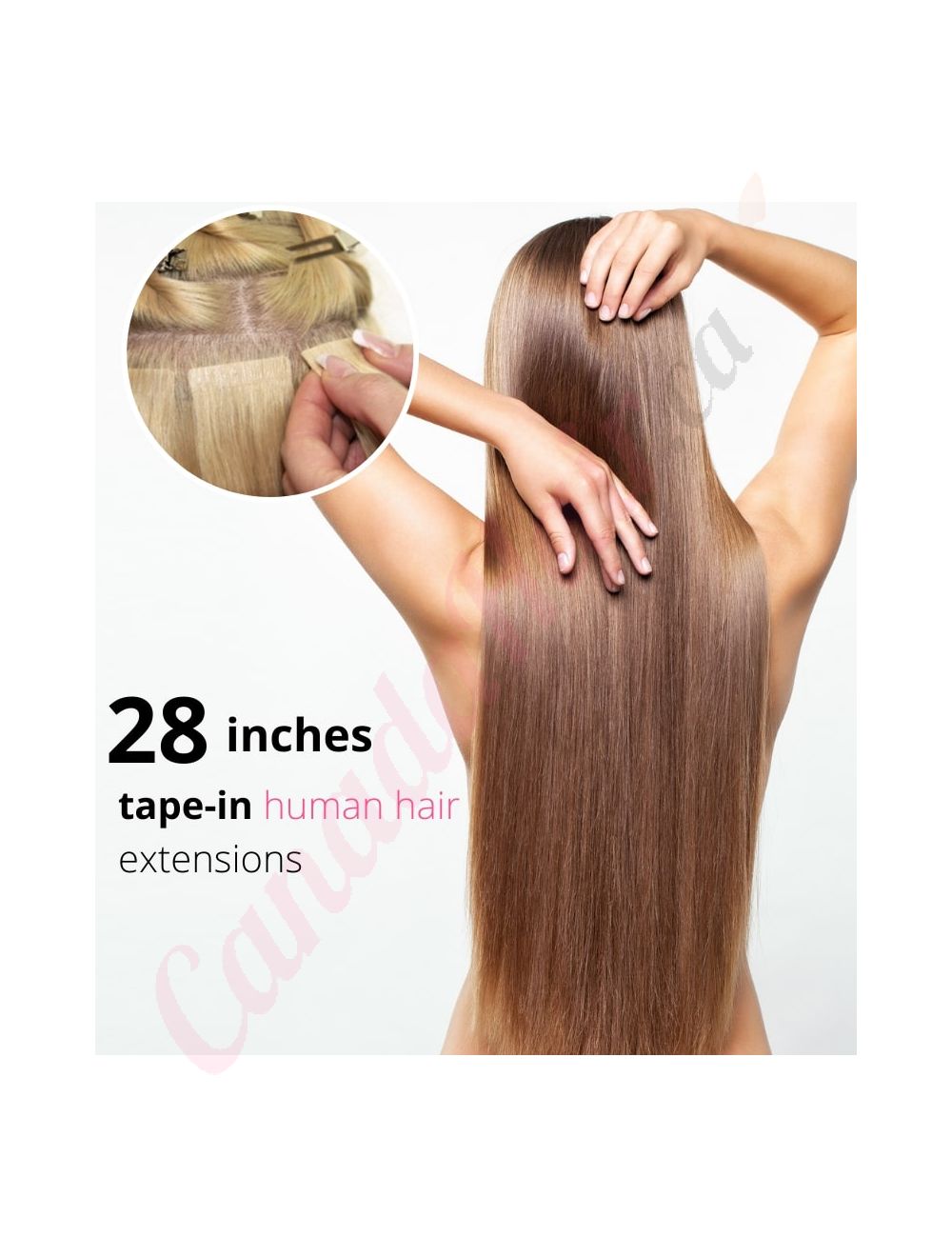 Tape in Extensions Chocolate Brown 100 Real Human Hair 28 inches Canada Hair