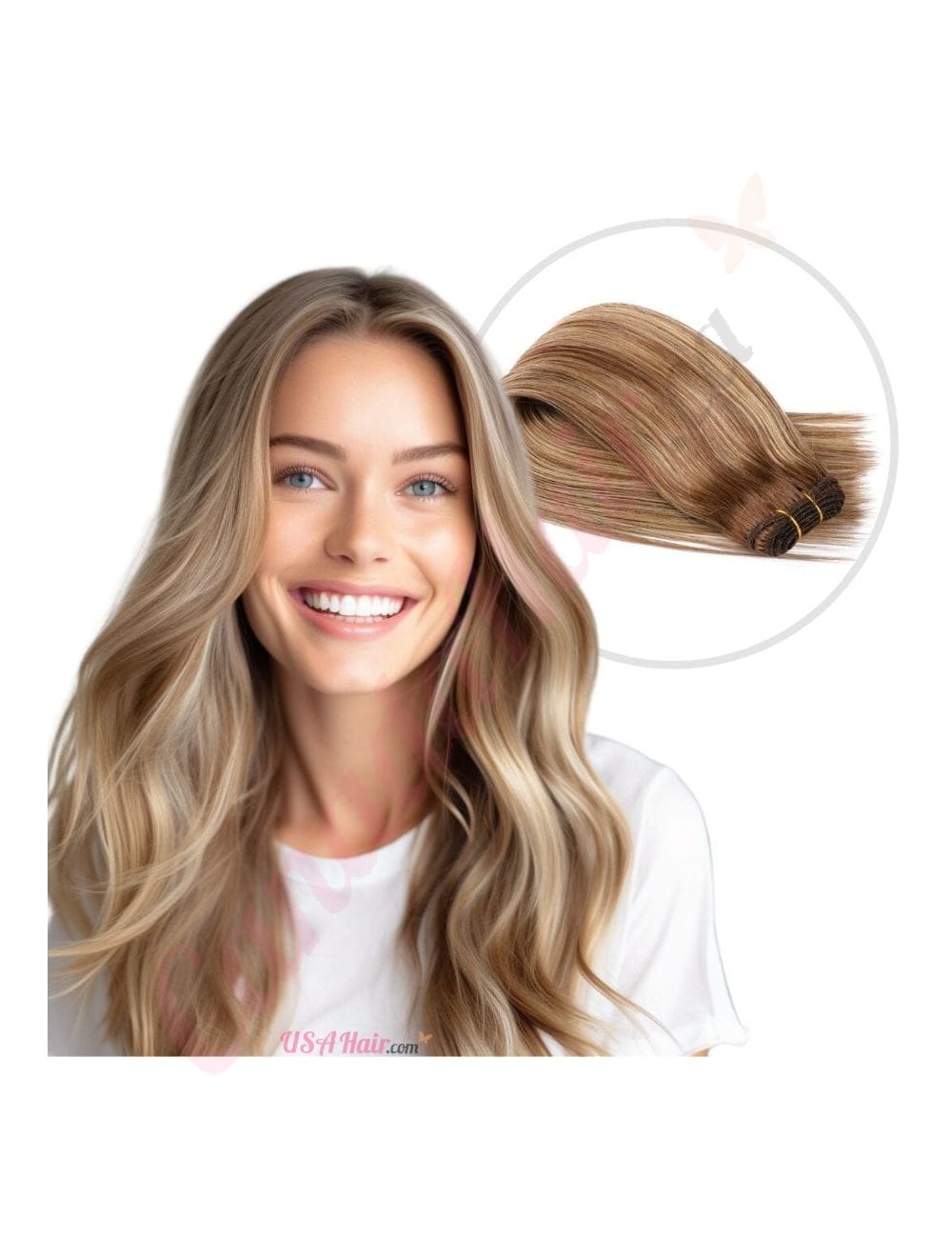 Chestnut Brown Balayage 6t6 18 Blonde Sew ins Human Hair