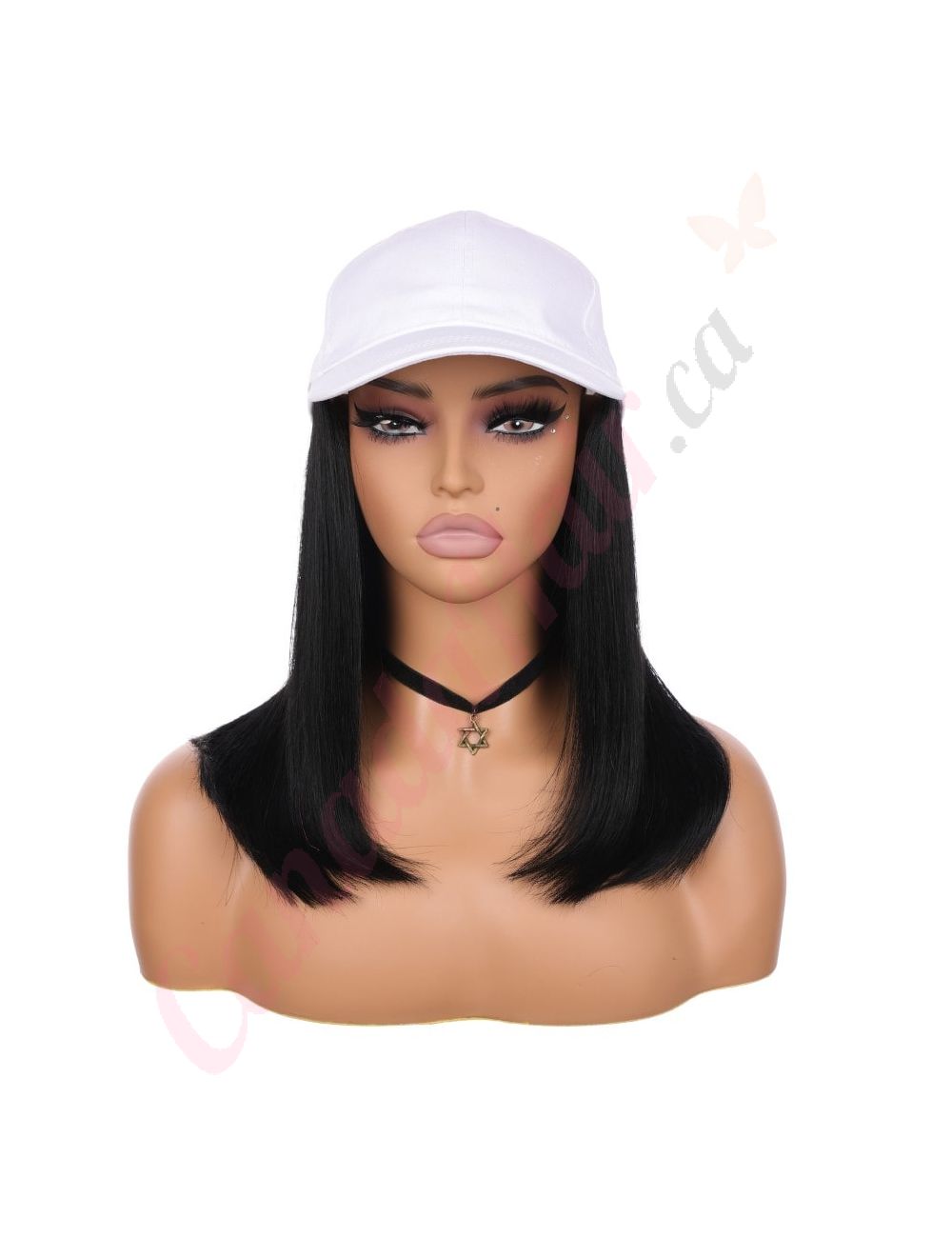 Wig Hat Black Jet Black 100 Real Human Hair Canada Hair