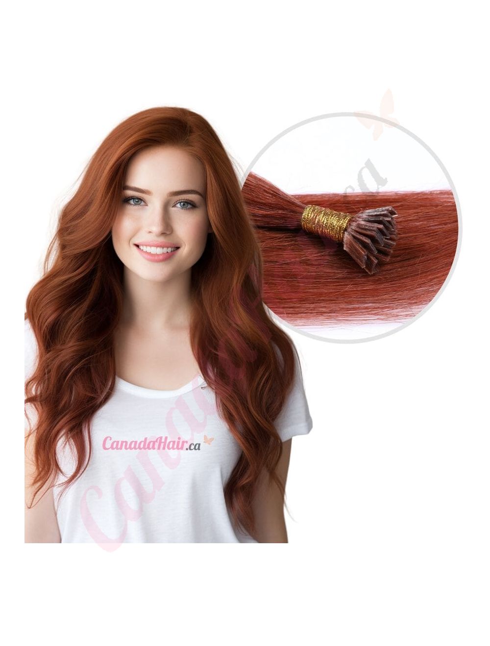 Fusion Extensions Dark Auburn 100 Real Human Hair 14 inches