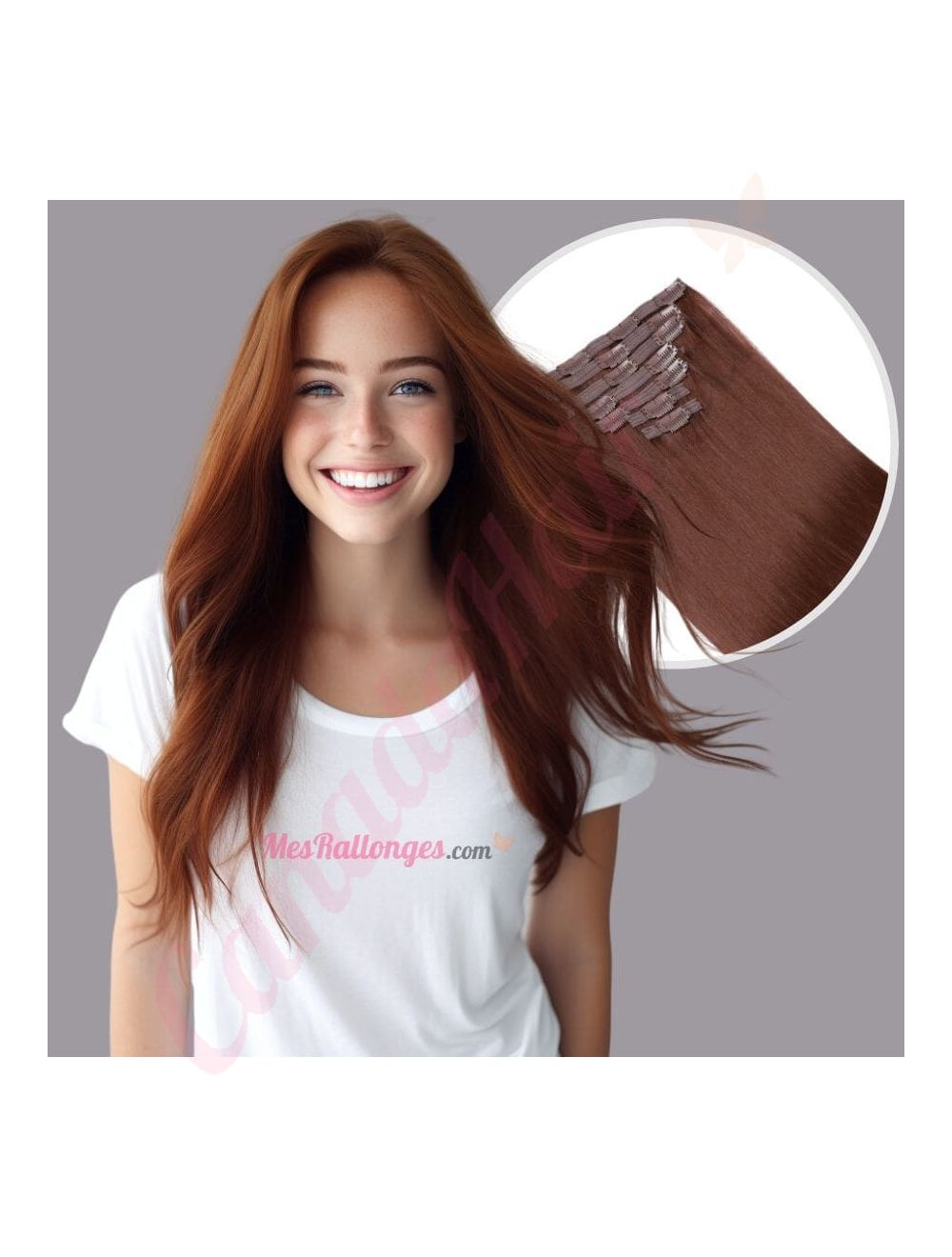 Dark Auburn 33 Clip ins Synthetic Hair FINAL SALE