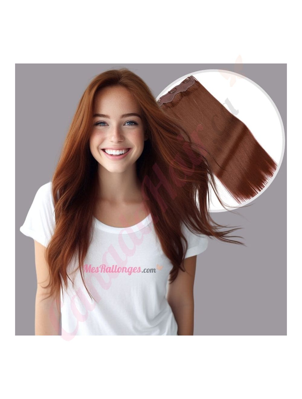 Hair extensions auburn red clearance