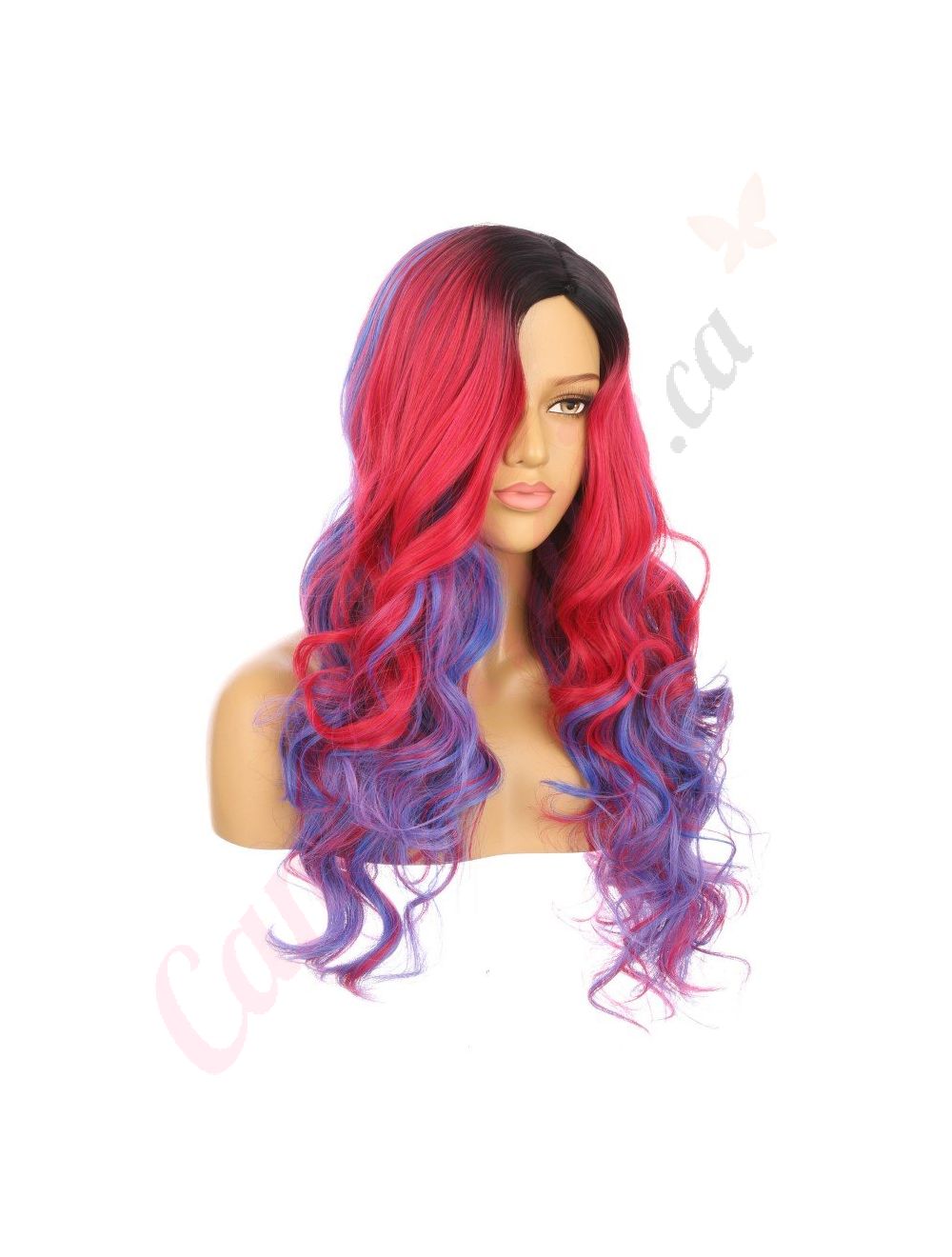 Purple pink ombre wig top