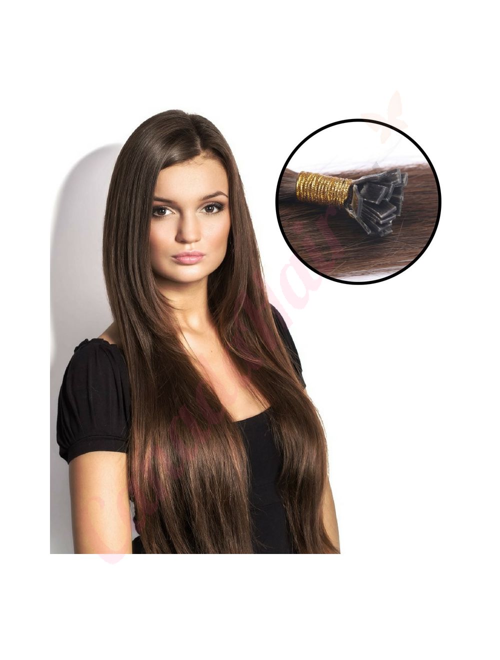 Dark Brown 2 Fusion Human Hair