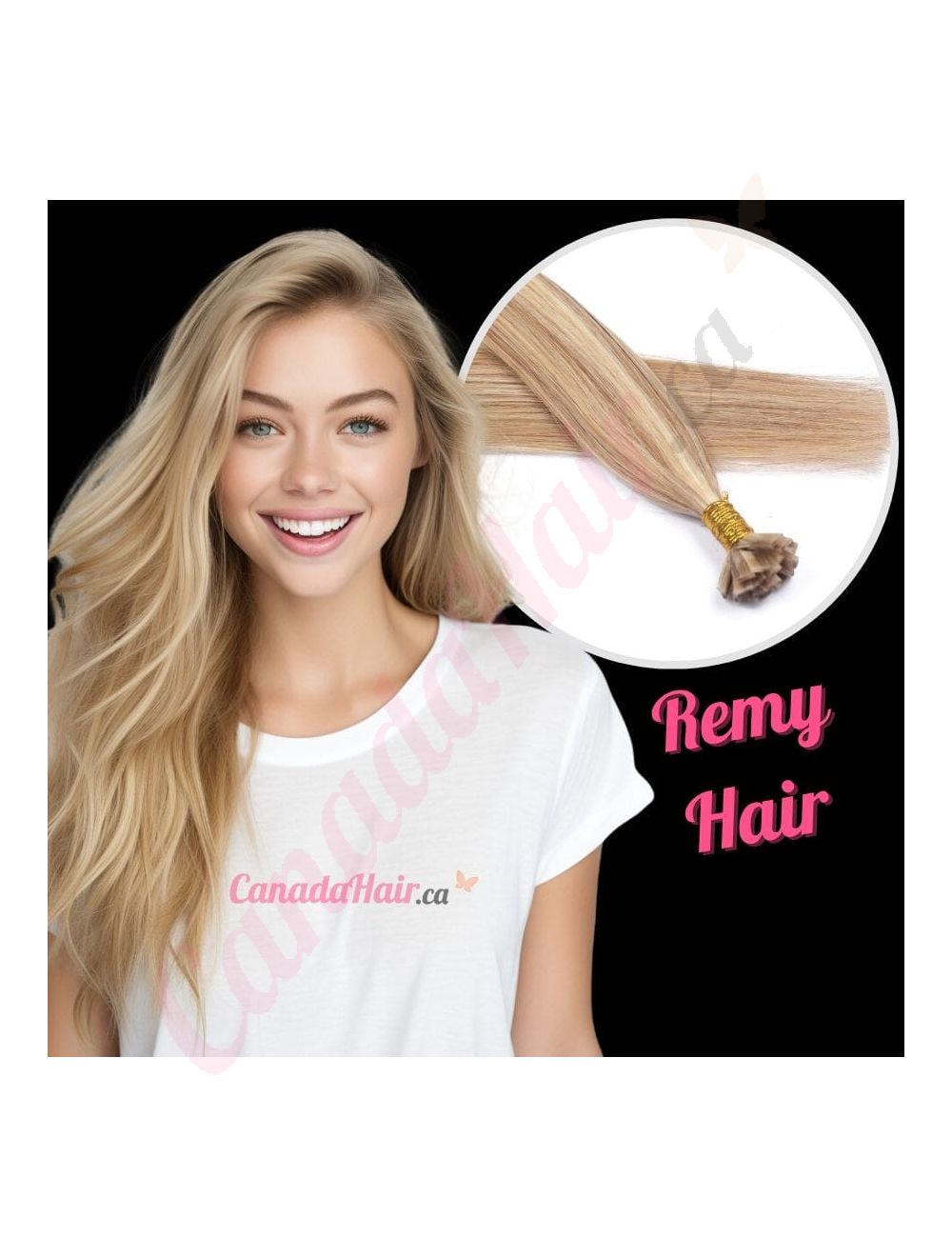 Honey Brown Ash Blonde Keratin Prebonded Fusion hair extensions Remy Hair Honey Brown Ash Blonde