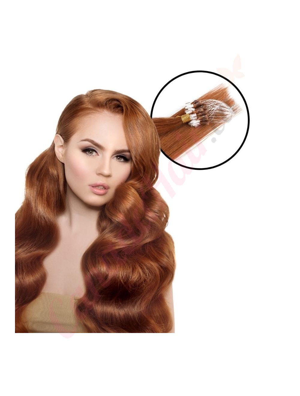Ginger 30 Micro loops Human Hair