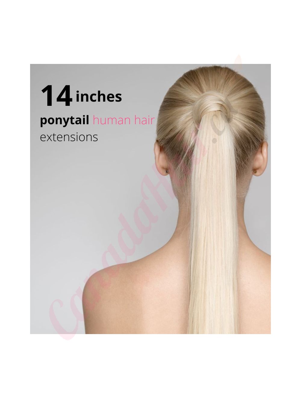 Ponytail Extensions Jet Black 100 Real Human Hair 14 inches Canada Hair