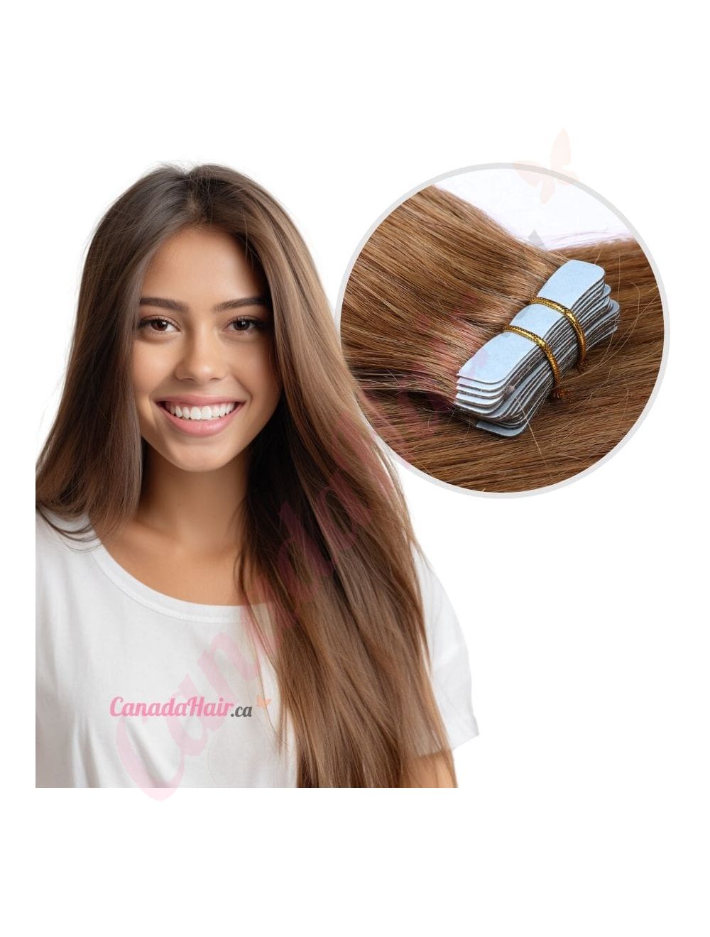 Human hair extensions with tape shop