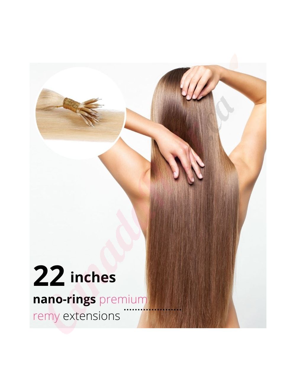 Remy hair extensions nano rings top