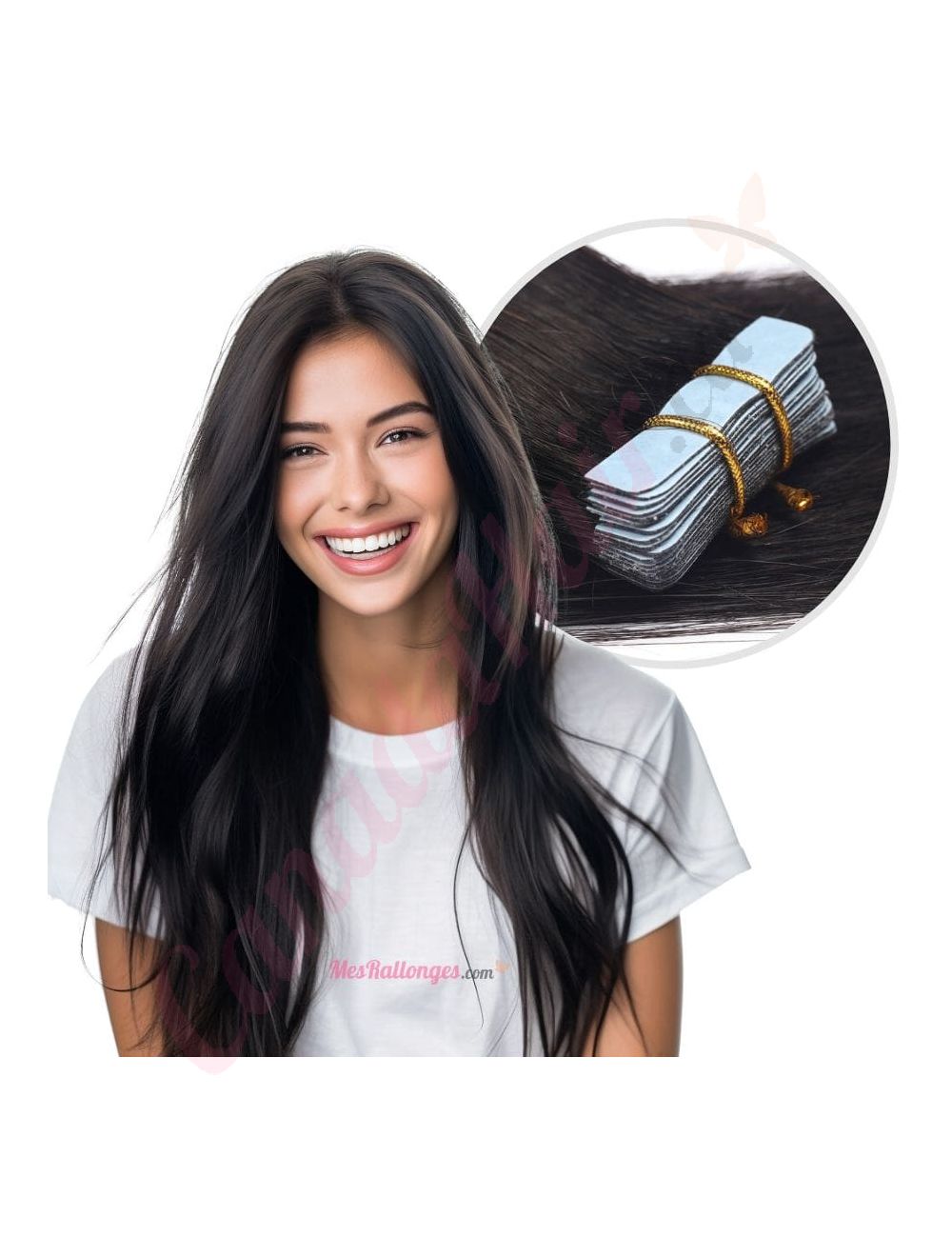 Hair extensions tape in human hair outlet