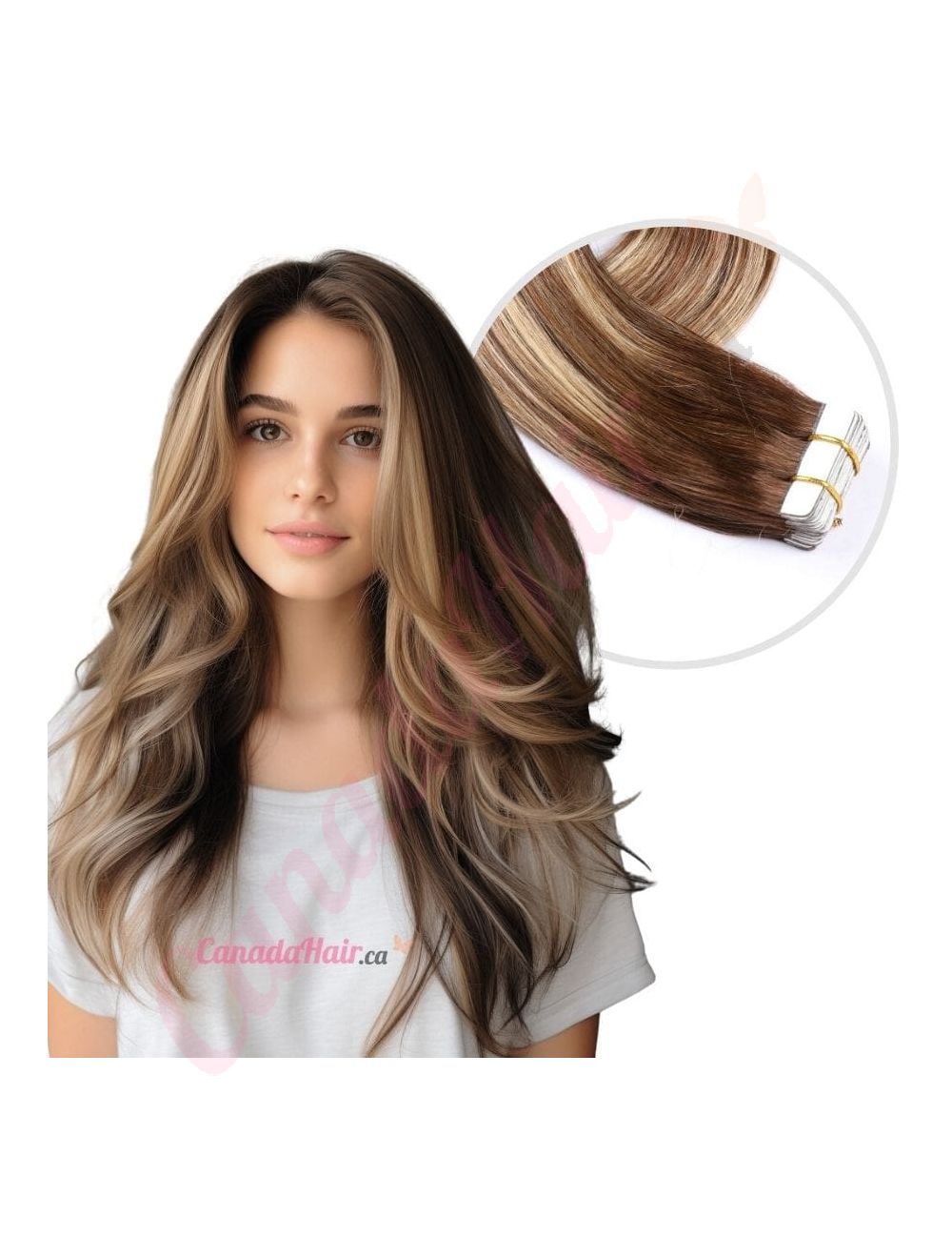 Tape in Extensions Ombre Balayage 100 Real Human Hair 14 inches Canada Hair