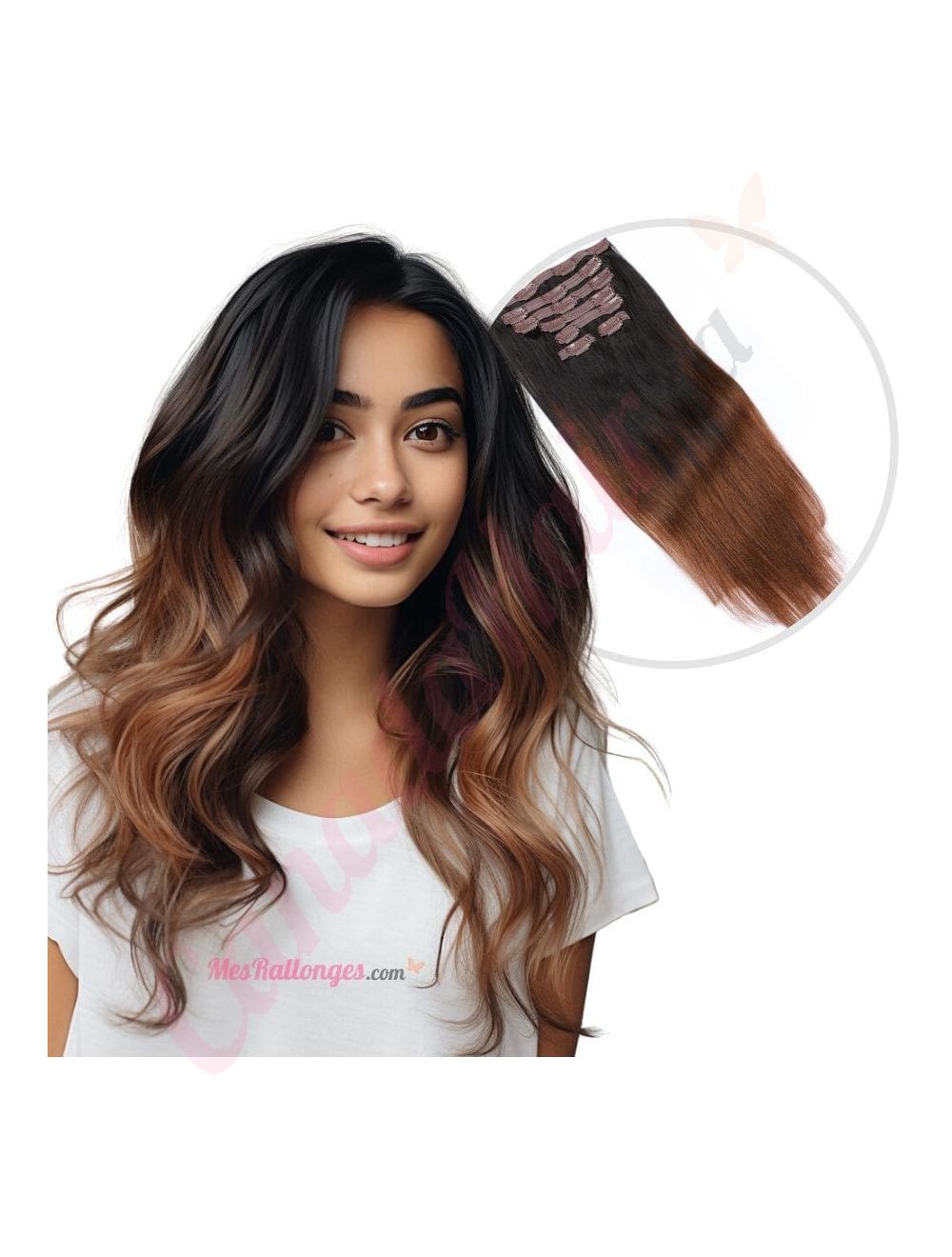 Human hair ombre extensions 2025