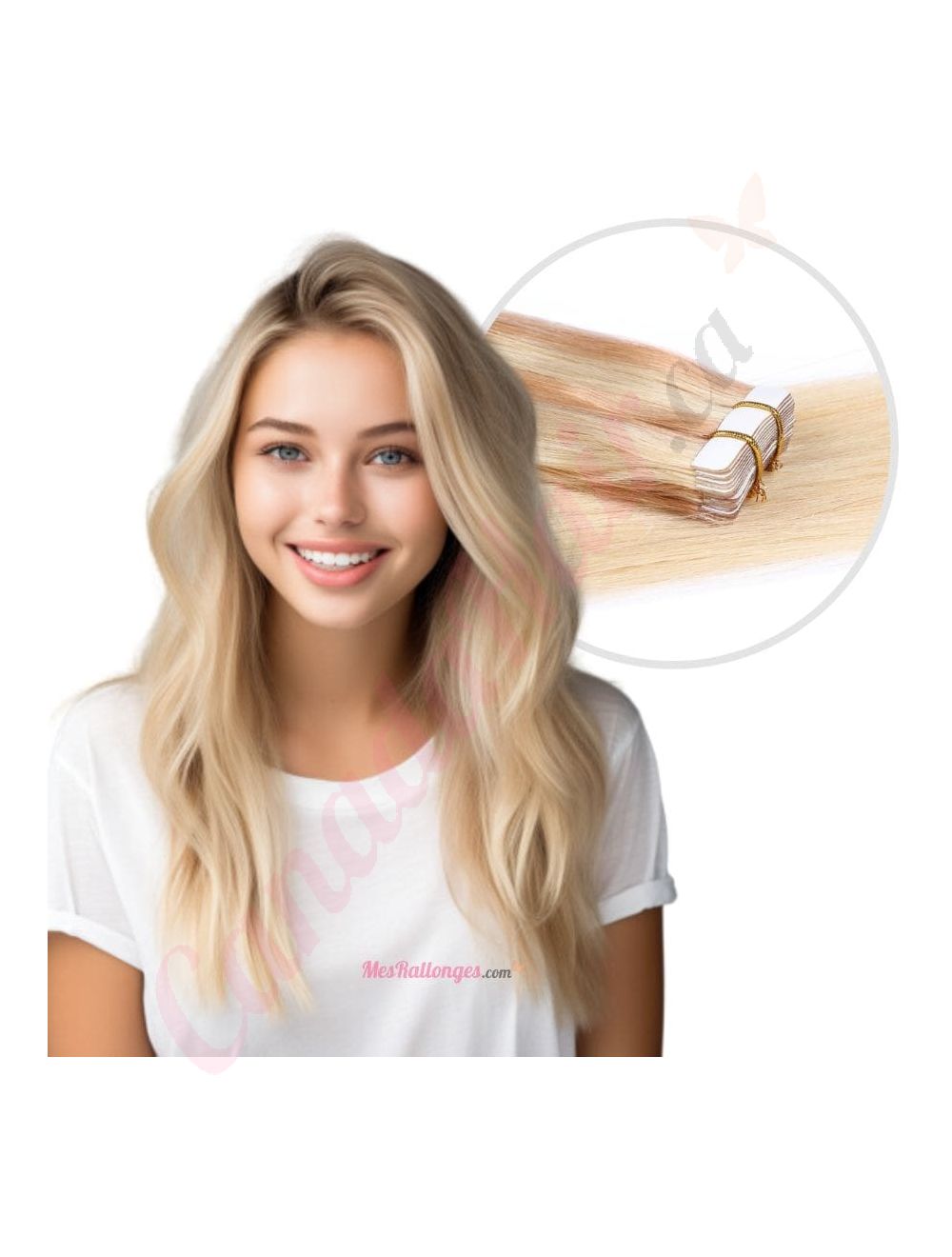 Human hair tape in extensions blonde clearance