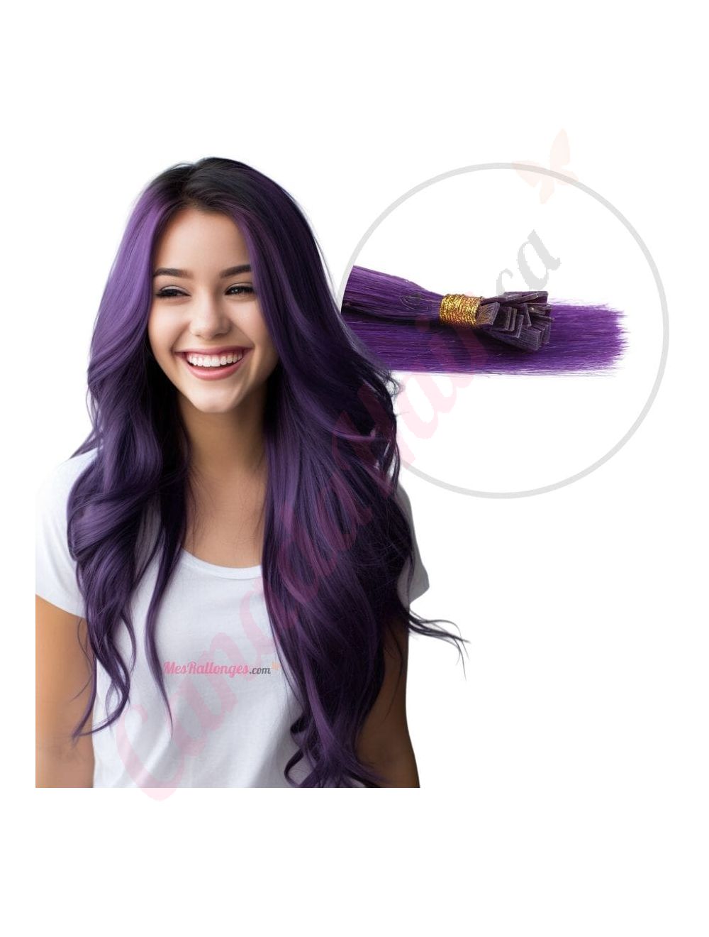 Fusion Extensions Purple 100 Real Human Hair 14 inches