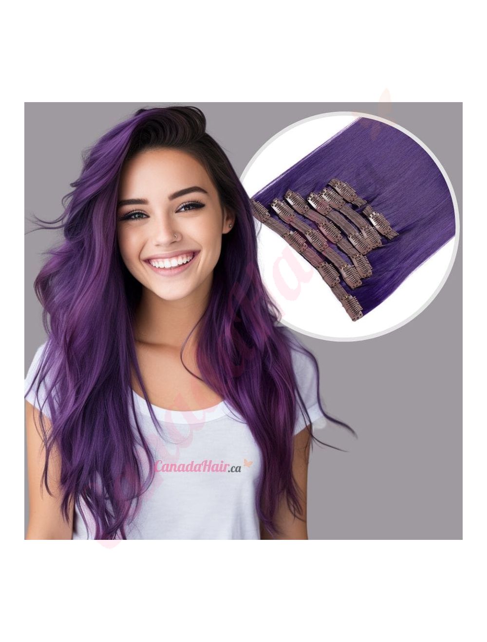 Hair extensions purple outlet