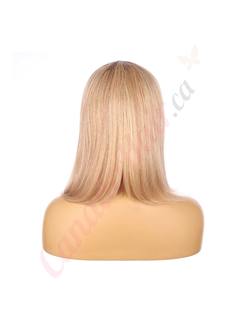 14 Beige and Honey Blonde Short Wig 14 inch Remy Human Hair with bang 11 2 14Inch