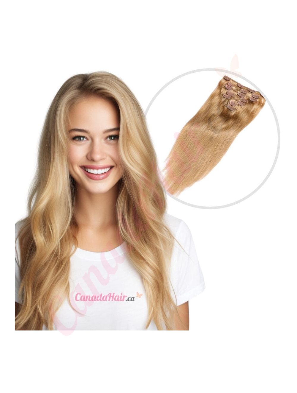 Strawberry Blonde 27 CLIP IN hair extensions 100 real hair human hair