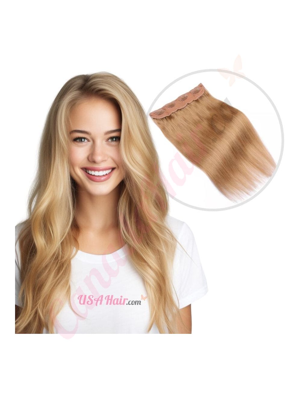 Wire Extensions Strawberry Blonde 100 Real Human Hair 14 inches