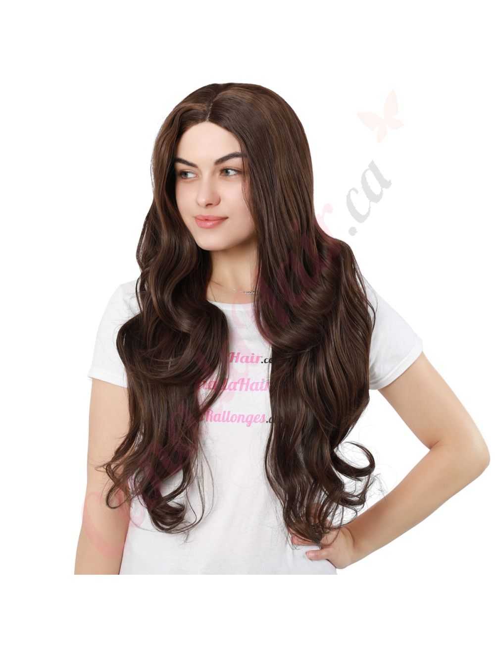 Long wavy hair wig top