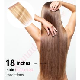 18 inch Invisible Wire Hair Extensions Real Human Hair 18 inch