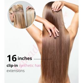 16 inch Clip in hair extensions Synthetic Hair 16 inch