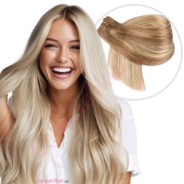 Dark Blonde Balayage sew in hair extensions remy hair weaves wefts Real Human Hair Dark Blonde Balayage