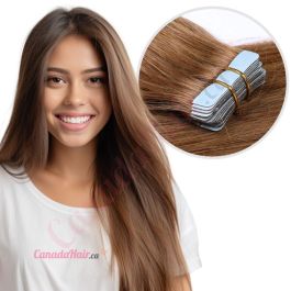 Light Brown 8 Tape ins Human Hair