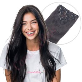 Black Brown 1b Clip ins Human Hair