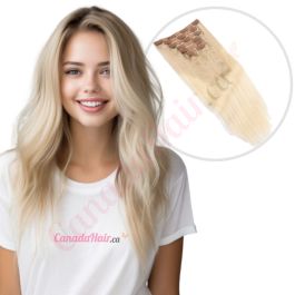 Ombre Ash Blonde Clip ins Human Hair