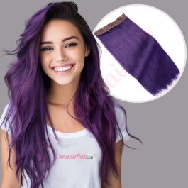 Purple Invisible Wire Extensions Synthetic Hair FINAL SALE