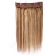 18 inch Invisible Wire Extensions Chestnut Brown Balayage #6T6/18 Human Hair Thick 130g