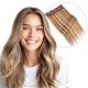 Chestnut Brown Balayage Invisible Wire Human Hair