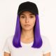 Purple Wig Hat - Human Hair [FINAL SALE]