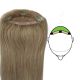 Ash Blonde Hair Topper For Thinning Hair Full Crown (Size: 6.5 inch x 2.25 inch) Remy Human Hair 