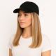 10 inch Remy Human Hair Honey Brown & Ash Blonde #12/24 Wig, Black Hat [FINAL SALE]