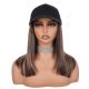 Dark Brown Balayage Wig Hat - Human Hair [FINAL SALE]