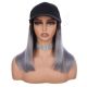 Ombre Gray Wig Hat - Human Hair [FINAL SALE]