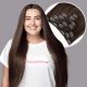 Chocolate Brown #4 Clip-ins Synthetic Hair [FINAL SALE]