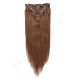 22 inch Clip-ins Chestnut Brown #6 Premium Remy Human Hair 155g