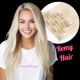 Platinum Blonde Clip-ins Remy Hair