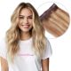 Rooted Honey Blonde Highlights #4t12/613 Clip-in Volumizer - Human Hair